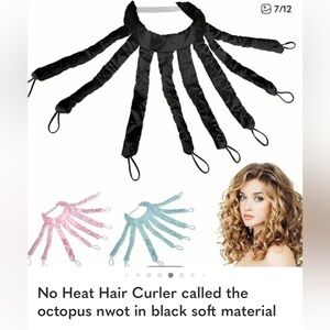 No Heat Hair Curler called the octopus nwot in black soft material